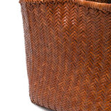 Oversize Triple Jump Weave Maxi Leather Shopper - Tan