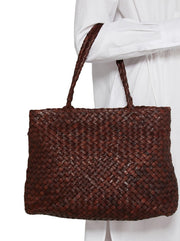 Vintage Mesh Woven Tote - Bruciato