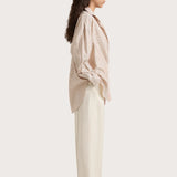 En Vau Shirt - Pinstripe Garnet/Blush