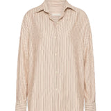 En Vau Shirt - Pinstripe Garnet/Blush
