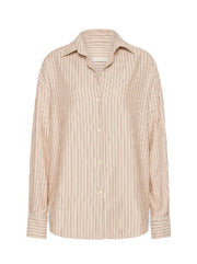 En Vau Shirt - Pinstripe Garnet/Blush