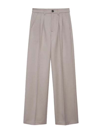 Carrie Wool Pant - Taupe