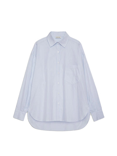 Chrissy Cotton Shirt - Blue and White Stripe