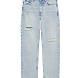 Kate Straight Leg Ankle Jean - Destructed Bleached Blue