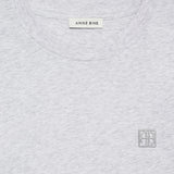 Lili Tee Framed Monogram - Heather Grey