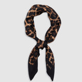 York Scarf - Black and Brown Leopard