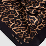 York Scarf - Black and Brown Leopard