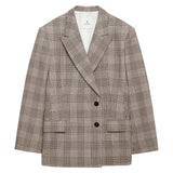 Aretha Blazer - Brown Plaid