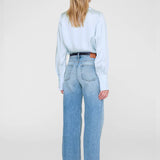 Bethany Silk-Blend Shirt - Pale Blue