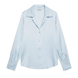 Bethany Silk-Blend Shirt - Pale Blue