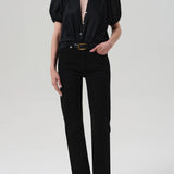Blaine High-Rise Vintage Straight - Solid Black