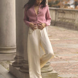 Petra Wool-Blend Cardigan - Rosebud