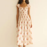 Quinette Dress - Ivory Lantana Floral