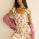 Quinette Dress - Ivory Lantana Floral