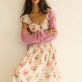 Quinette Dress - Ivory Lantana Floral