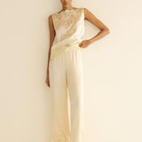 Viviane Silk Top - Sea Salt