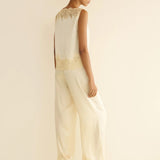Viviane Silk Top - Sea Salt