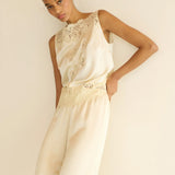 Viviane Silk Top - Sea Salt
