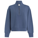 Davidson Half-Zip Sweat Top - Bijou Blue