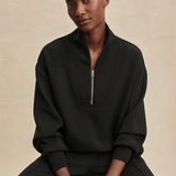 Davidson Half-Zip Sweat Top - Black
