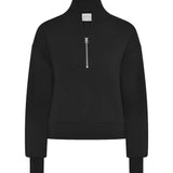 Davidson Half-Zip Sweat Top - Black