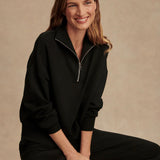 Hawley Half-Zip Sweat Top - Black