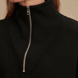 Hawley Half-Zip Sweat Top - Black