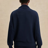 Hawley Half-Zip Sweat Top - Navy