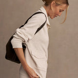 Roxbury Zip-Through Sweat Top - Ivory Marl