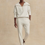 The Slim Cuff Pant 25" - Ivory Marl