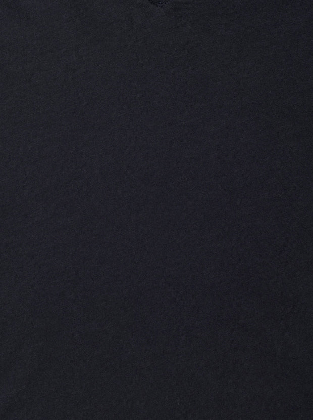 Le Mid Rise V-Neck Cotton Tee - Navy