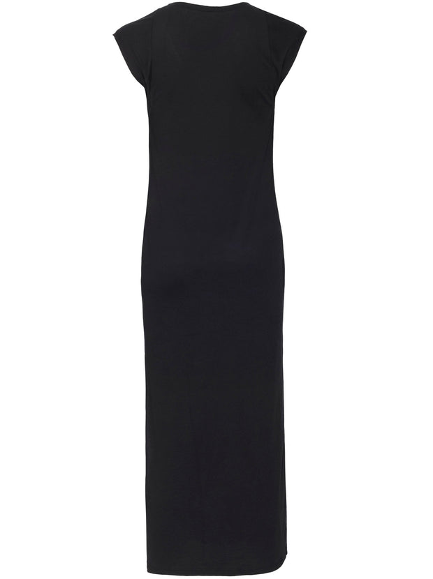 Le Muscle V-Neck Cotton Dress - Black