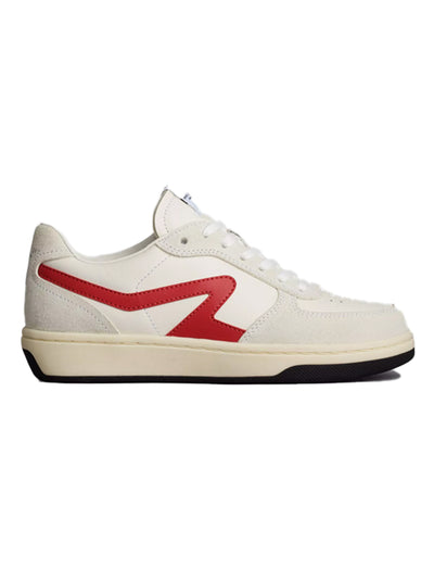 Retro Court Sneaker - Off White/Red