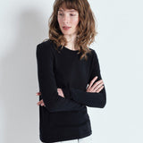 Gamipy Long Sleeve Round Neck T-Shirt - Noir