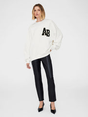 Miles Oversized Sweatshirt Letterman - Off White