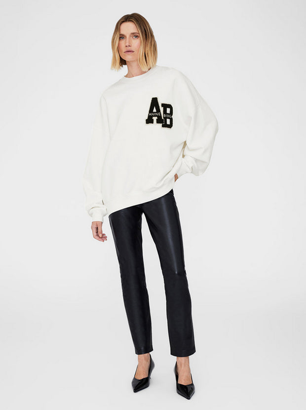 Miles Oversized Sweatshirt Letterman - Off White