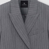 Tiphaine Blazer - Light Grey Pinstripe