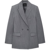Tiphaine Blazer - Light Grey Pinstripe