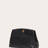 Pushlock Pouch - Black Leather
