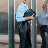 Pushlock Pouch - Black Leather