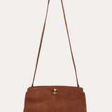 Pushlock Pouch - Saddle Brown Suede