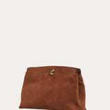 Pushlock Pouch - Saddle Brown Suede