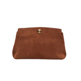 Pushlock Pouch - Saddle Brown Suede