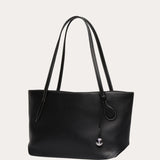 Sprout Tote Midi - Black Leather