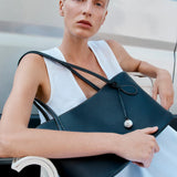 Sprout Tote Midi - Black Leather