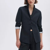 Chappel Linen-Blend Blazer - Black