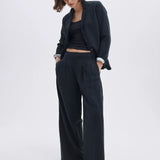 Chappel Linen-Blend Blazer - Black