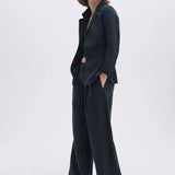Chappel Linen-Blend Blazer - Black