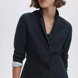 Chappel Linen-Blend Blazer - Black