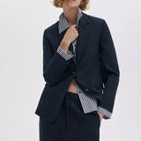 Frank Mixed-Media Blazer - Salute